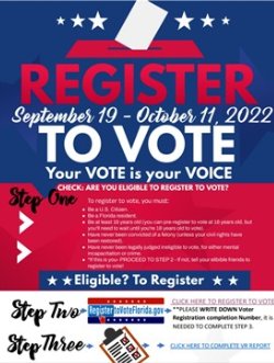 The Fall 2022 Voter Education and Registration Drive has begun!